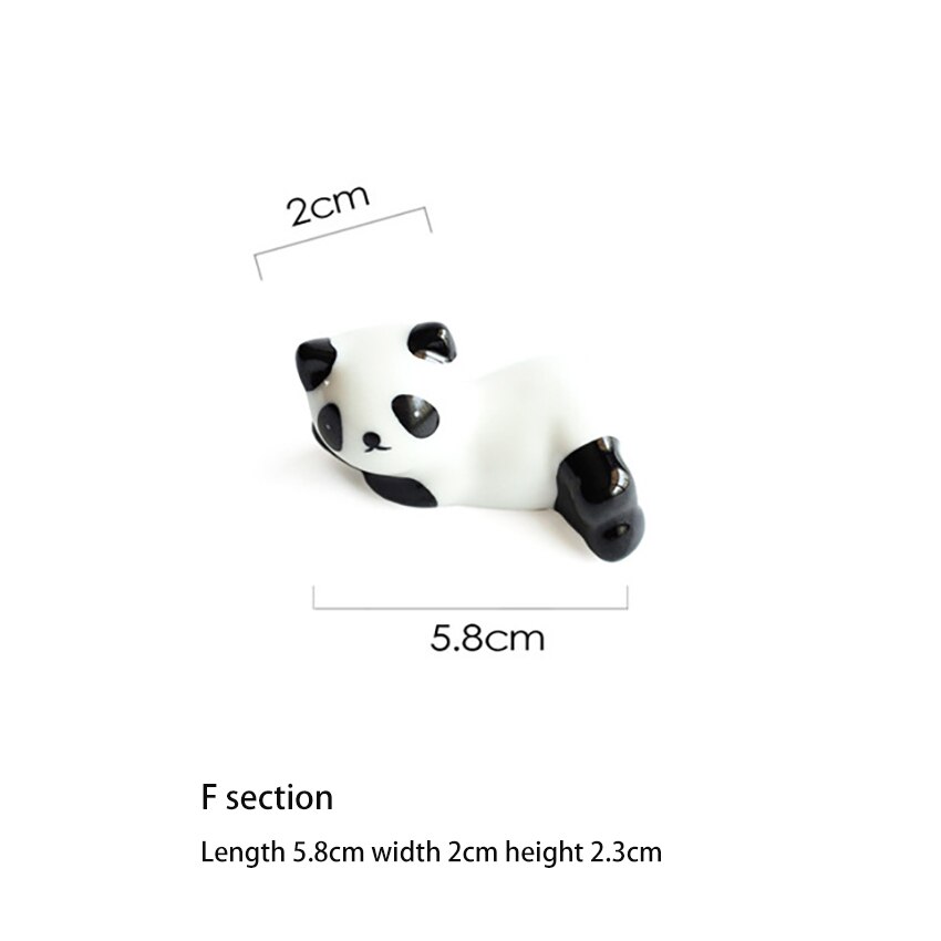 1 stuk schattige cartoon panda eetstokjeshouder keramische eetstokjesstandaard keuken servies voor eetkamer thuis: F