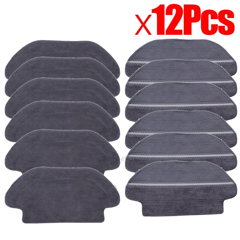 Accessoires pour aspirateur Robot XiaoMi Mijia STYJ02YM Viomi V2 PRO, tampons de nettoyage humide et sec, pièces détachées pour aspirateur Robot: 12PCS