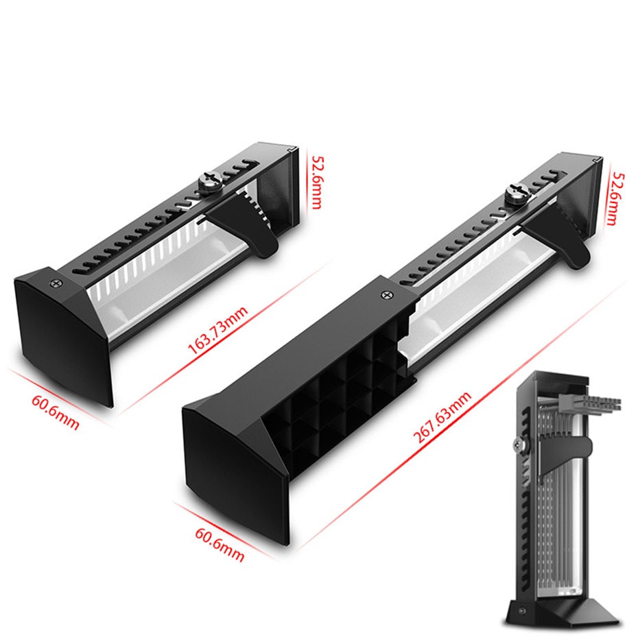 Deepcool gh -01 5v/3- pin a-rgb grafikkortbeslag computergrafik ledsager vga holder højdejusterbar