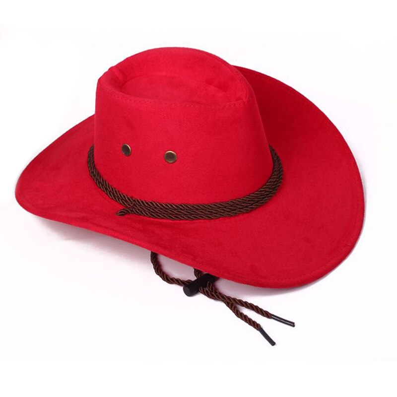 , nueva Unisex, sombrero de cowboy del Oeste, sombrero de turista sólido, sombrero ancho al aire libre, sombrero con visera de jazz, Gorras, al por mayor