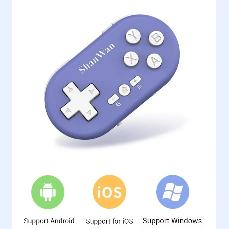 Shanwan – Mini contrôleur de jeu léger sans fil, Bluetooth, à collectionner, Portable, multi-plateforme, connectivité sans fil, nouveauté 2024