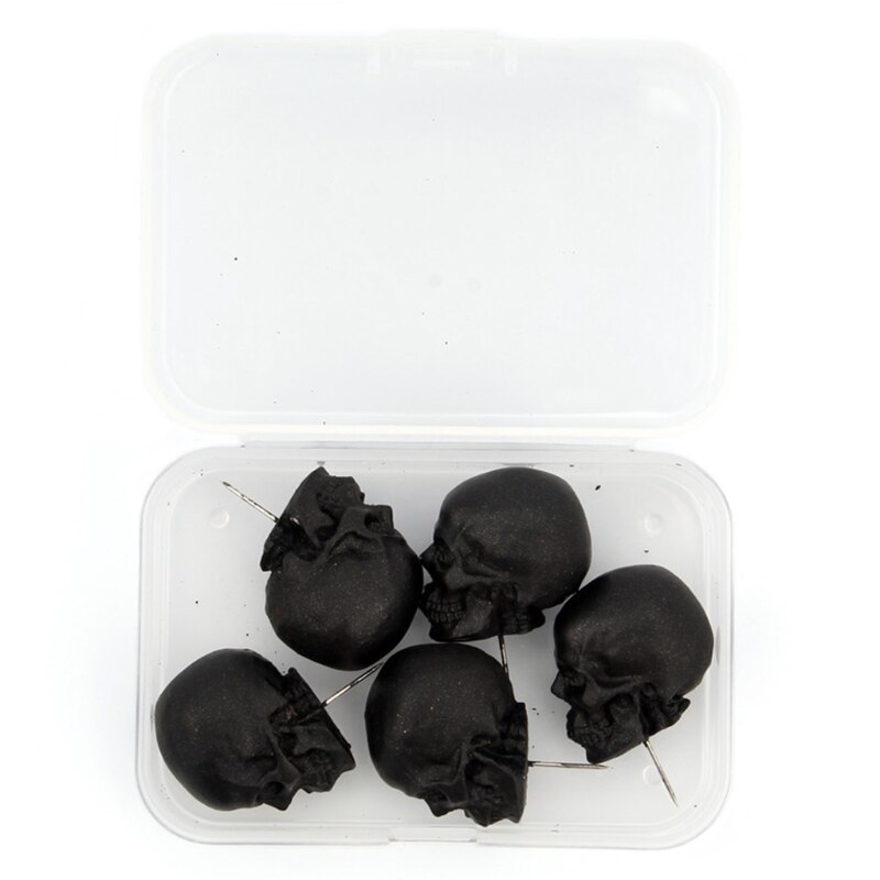 5 Stks/doos Hars Schedel Punaise Tekening Pinnen Punaise Kurk Boord Foto Muur Kaart Markers Office School Supply