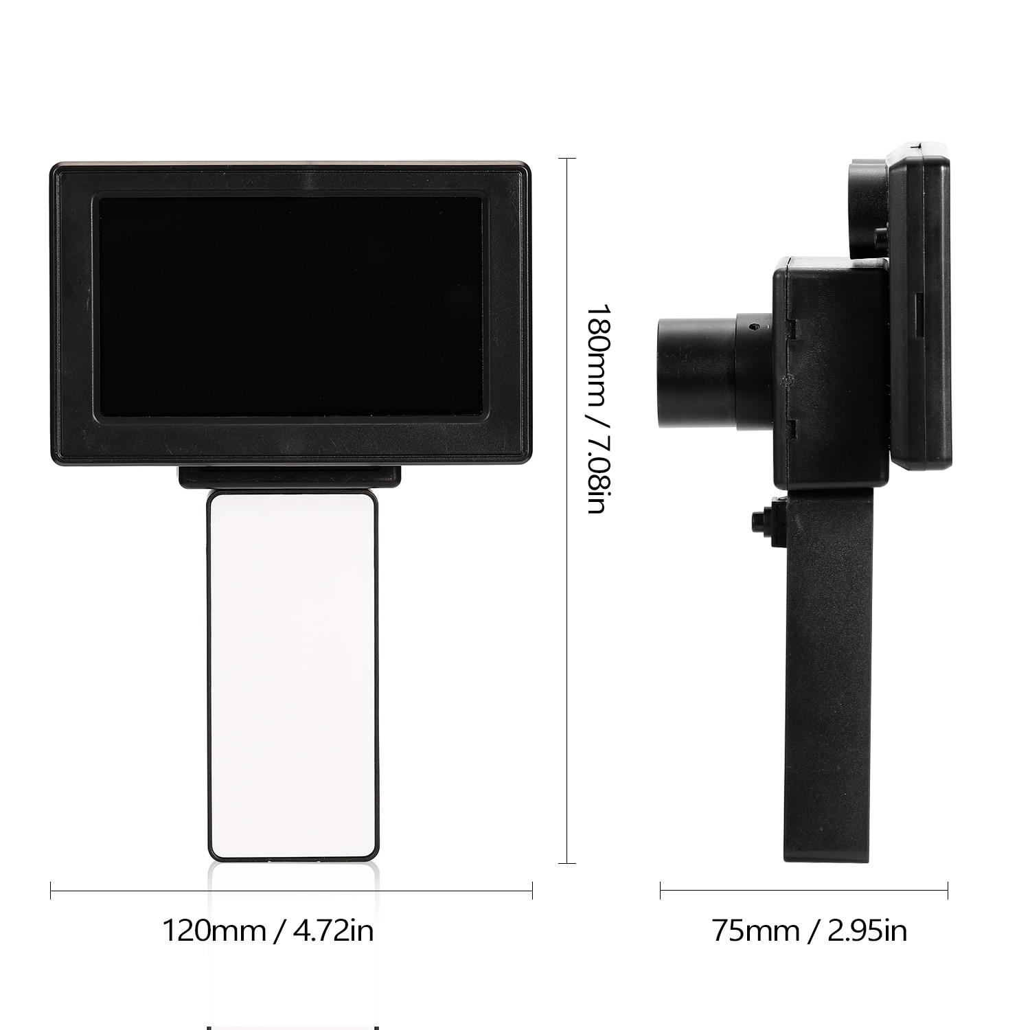 Handheld Infrared Night Vision Device Infrared Illuminated Night Vision Screen with 12mm Lens and 2pcs Infrared Fill Lights