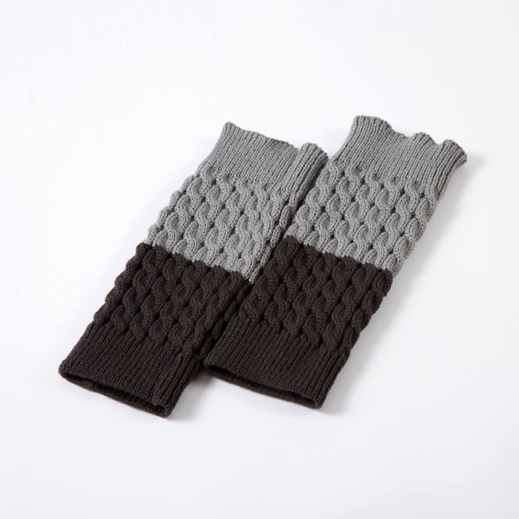 JIAYAN femmes jambières bottes chaussettes en plein air genou haute élastique jambe bande dame tricoté longue chaussette automne hiver accessoires: deep gray light gray