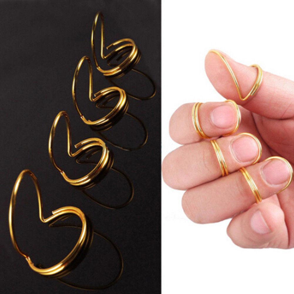 4 Uds. De púas de guitarra, anillo de dedo de Metal, púas de dedo pulgar para púas de guitarra eléctrica