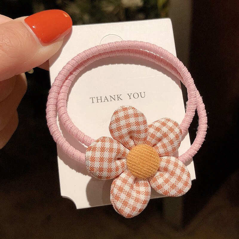 Baby Mädchen Elastische Haar Bands Kleine Blumen Haar Zubehör freundlicher Haar Tragen freundlicher Haar Ring Kopfschmuck Haar Styling Werkzeuge: 02
