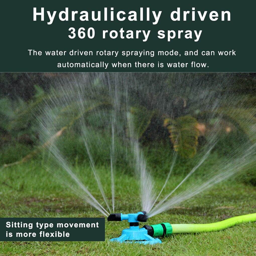 Garden Lawn Sprinkler 360° Automatic Rotating Water Sprinkler For Yard Lawn Water Gun Water Sprayer Gardening Tools Equipmen