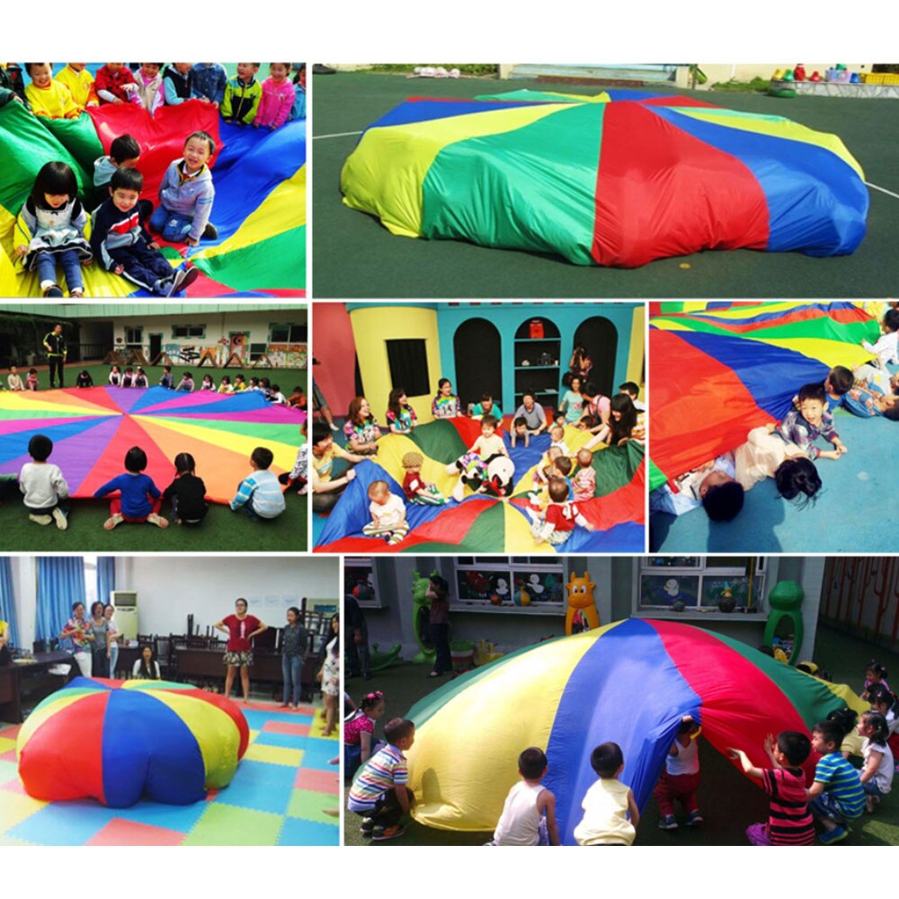 Rainbow Umbrella Beach Rainbow Parachute Toy Sensory Integration Boys Girls | UK