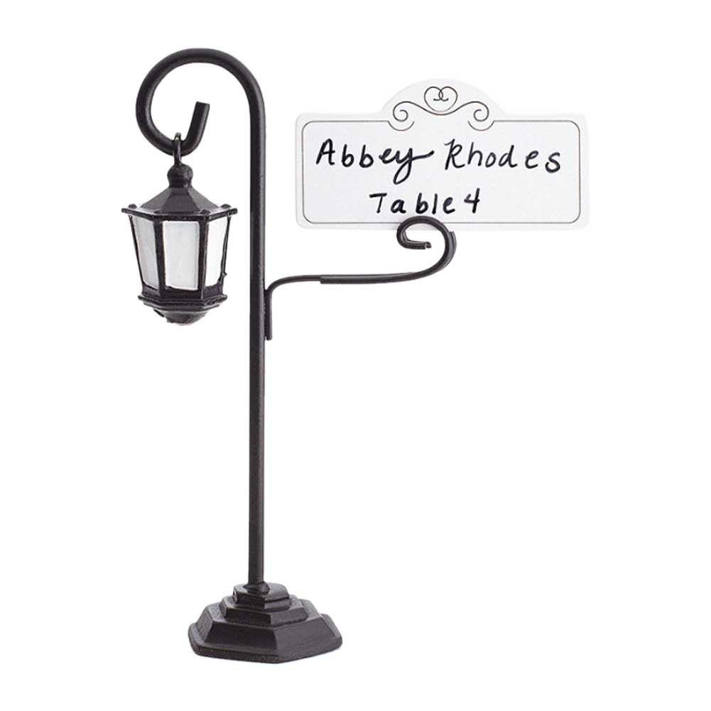 Hars Tafel Restaurant Plaats Kaarthouder Menu Streetlight Vorm Bruiloft Decor Display Stand Memo Merkt Foto Receptie Clip