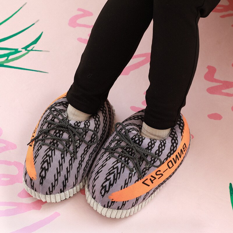 ENPLEI lndoor Slippers Man Thick Non-Slip Coconut Cotton Slippers Warm Home Slippers Bread Shoes Cut Fat Shoes size 36-44