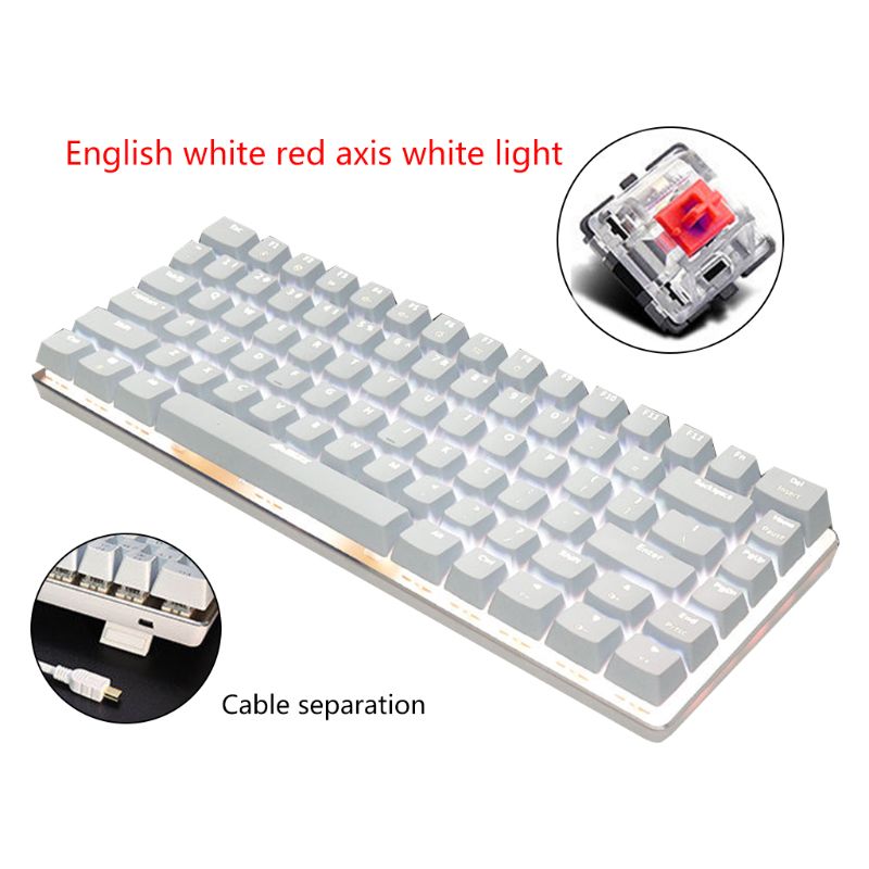 1 Pc Ajazz AK33 82 Toetsen Mechanische Toetsenbord Russisch/Engels Layout Gaming Toetsenbord Rgb Backlight Schakelaar Bedraad Toetsenbord