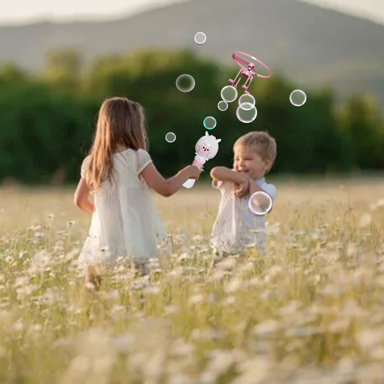 2 Stuks Cartoon Dier Bubble Wands Machine Maker Automatische Blower Zeepbellen Kinderen Duurzaam Bubble Machine Kinderen Speelgoed 85Ml