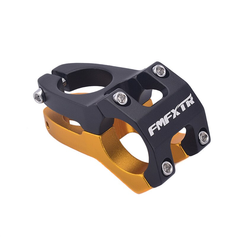 Vástago de manillar de bicicleta Enduro de alta resistencia ligero 31,8mm * 45mm CNC vástago mecanizado para bicicleta de montaña XC AM MTB: Black and Yellow