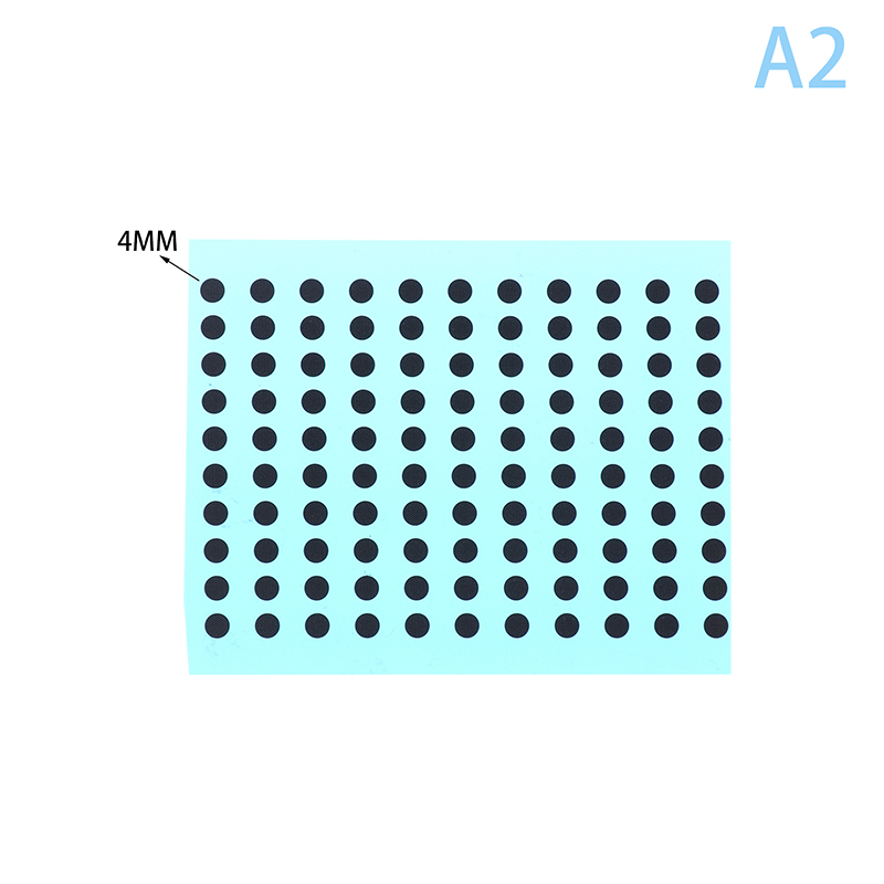 Diameter 3/4/5/6 mm 4 storlekar svarta ledande gummikuddar knappsats reparationssats för ir-fjärrkontroll ledande gummiknappar: Mörkblå