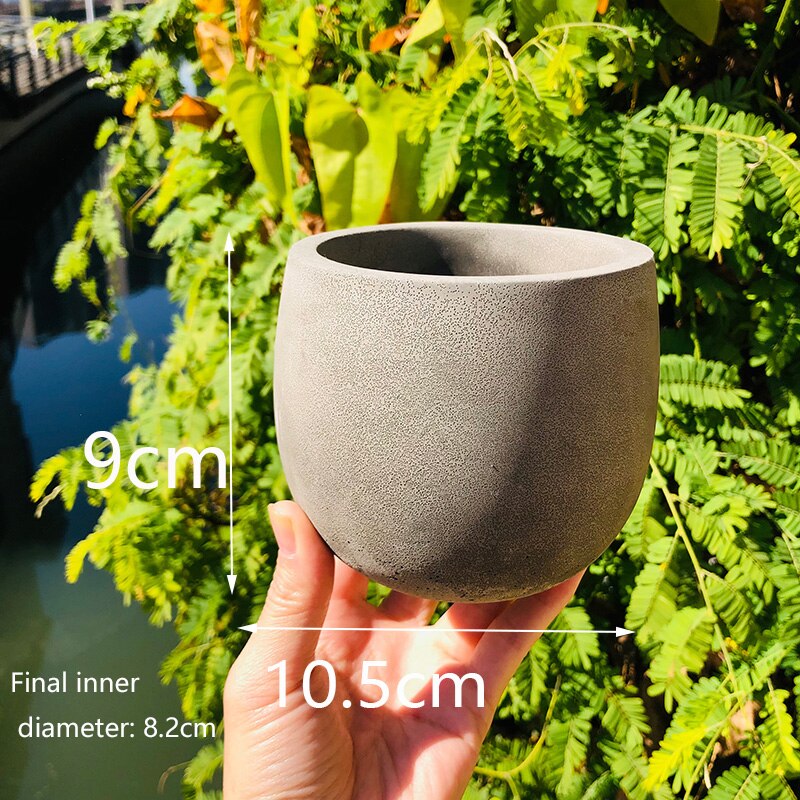 Moules en Silicone pour jardinières en béton rond bricolage Pot de fleur moule de Pot de ciment moule de récipient en béton en forme de U moule en résine époxy de Style nordique