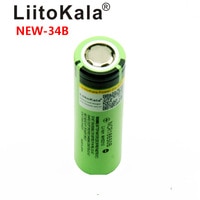 LiitoKala Original NCR18650B 34B 3.7V 18650 3400mAh Rechargeable Lithium Battery Flashlight Battery