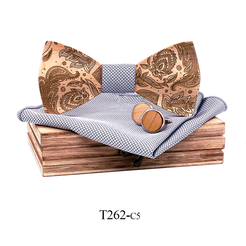 Lichtblauwe 3d paisley houten strikken voor mannen houten stropdas heren strikken handgemaakte vlinder bruiloft feest voor mannen  t262: T262-c5