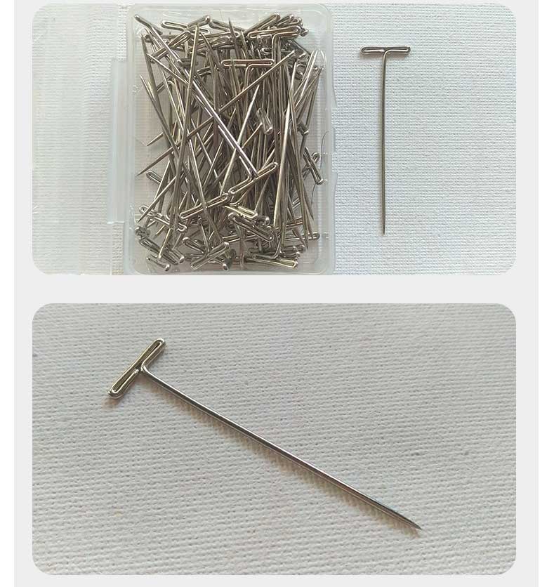 T Pins 2 Inch For Holding Wigs Hair Extender Wig Making Blocking Knitting Modelling And Crafts 50Pcs T-Pins