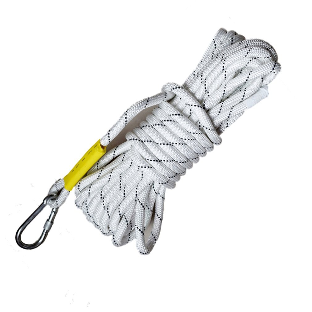 Tree Climbing Gear for Outdoor Activities Safety Rope Static Outdoor Rock Climbing Rope with Carabiner