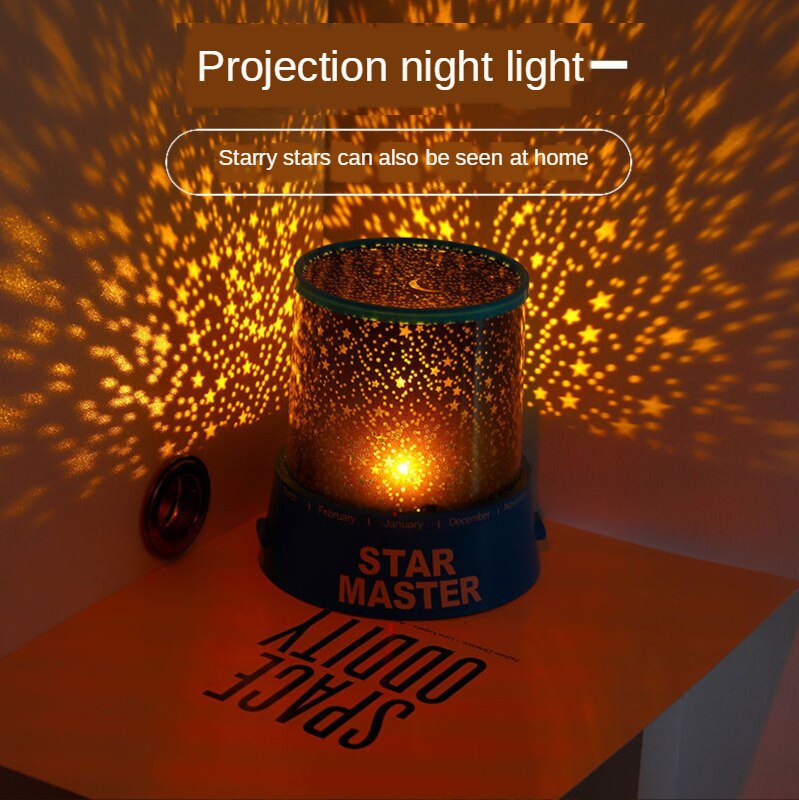 Led Romantische Hemel Projectie Lamp Led Sterrenhemel Projector Lamp Ster Licht Kids Batterij Usb Batterij Nachtlampje xmas