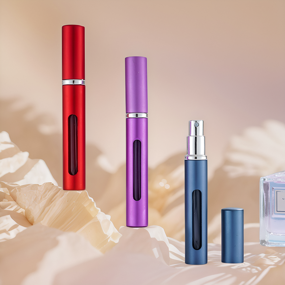 5ml Perfume Spray Bottle Portable Refillable Glass Bottles Empty Cosmetic Containers Travel Aluminum Perfume Atomizer