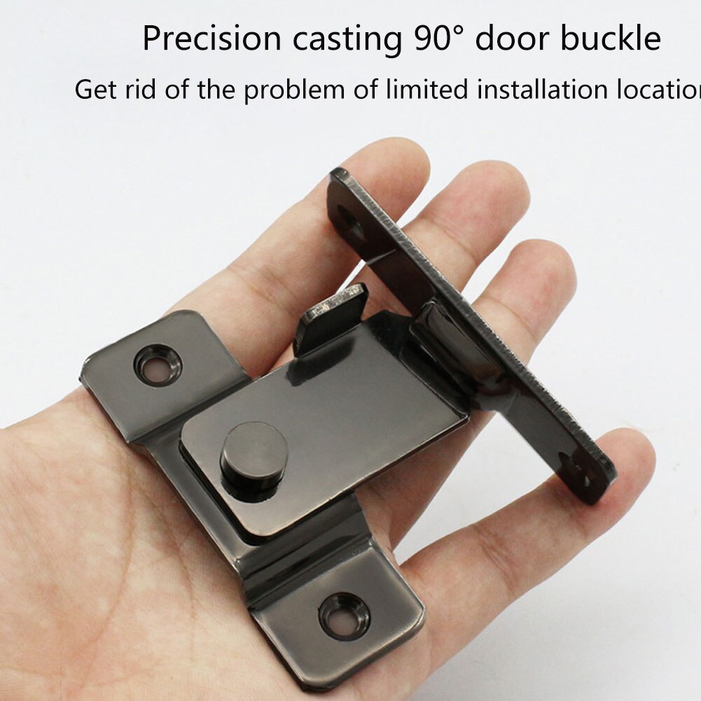 Bathroom Window Sliding Barn Gate Anti-theft Door Latch Flip Lock Safety Home Stainless Steel Universal Hasp Thick Right Angle