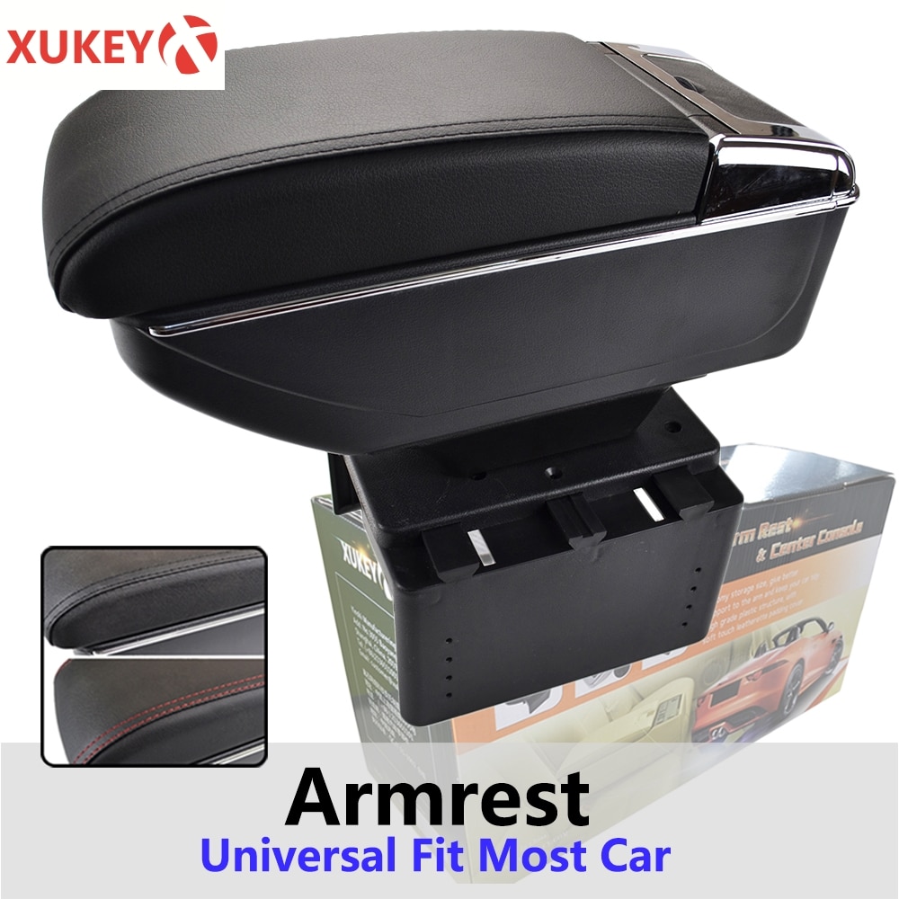 Xukey Central Armrest For Universal Console Center Black Storage Car Styling Box Ashtray 2002