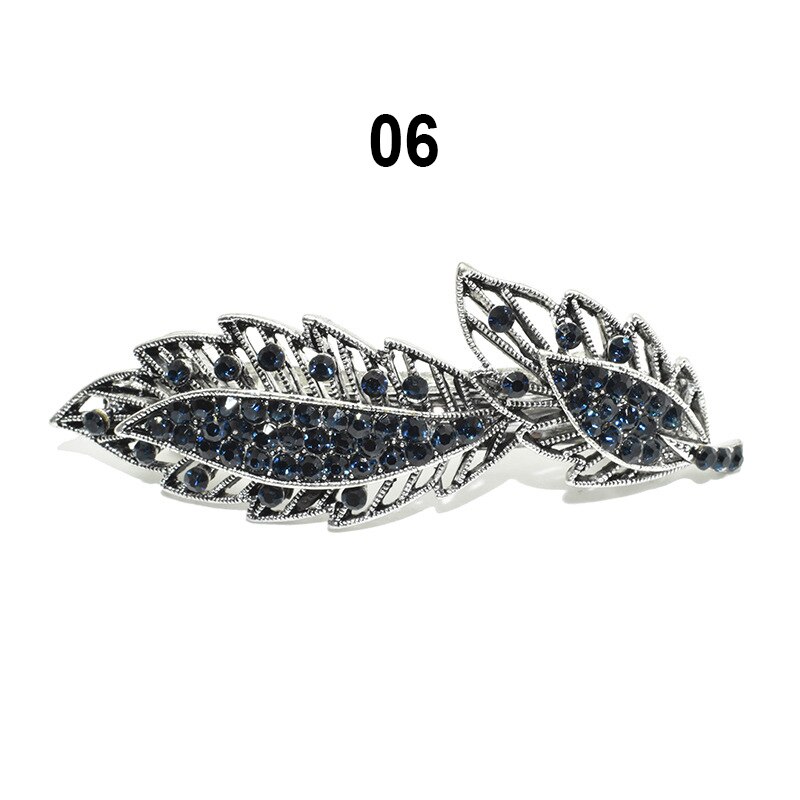 Rhinestone Hairpin Flower Leaf Butterfly Hairins Retro Hair Clip Pin Accessories For Women Shinning Barrettes Ponytail Headwear: 6