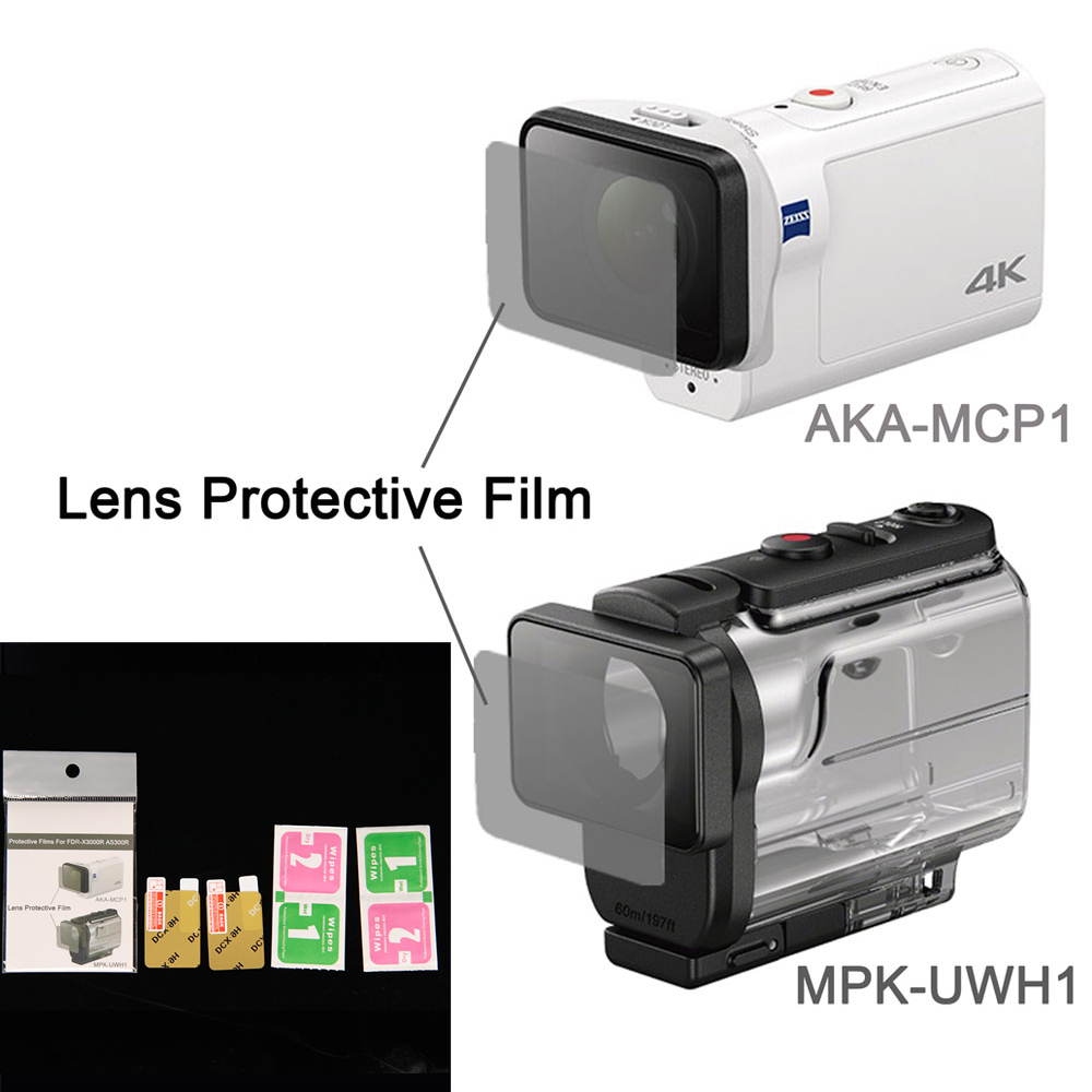 Clear Lens Protector Film Voor AKA-MCP1 MPK-UWH1 Voor sony action cam HDR-AS300r AS50v FDR-X3000R ACCESSOIRES