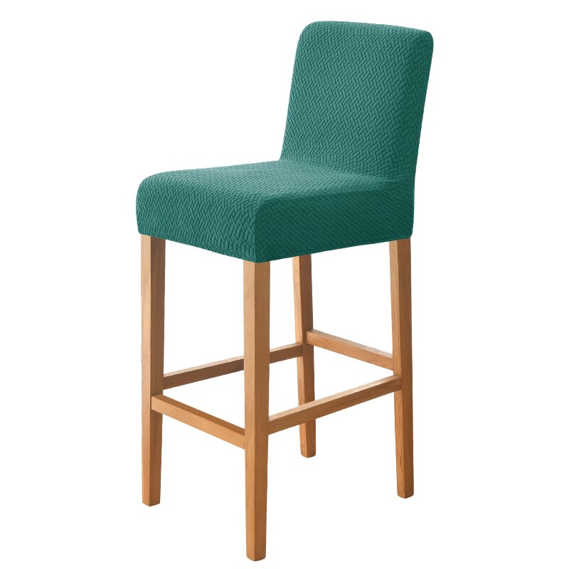 Jacquard Barkruk Stoel Cover Stretch Korte Rug Eetkamerstoel Hoes Spandex Voor Stoelen Thuis Banket Keuken Seat Cover: 22