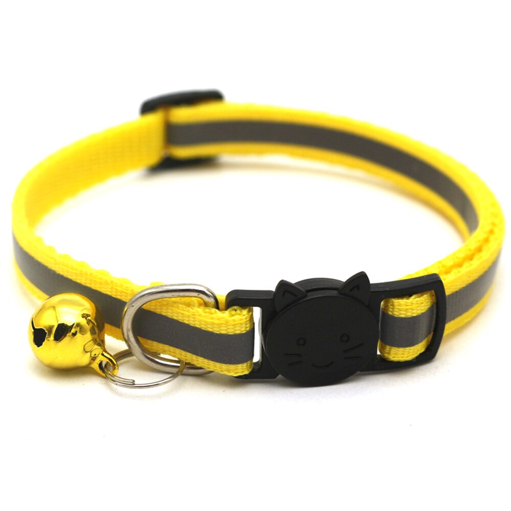 Reflecterende Halsband Met Bel Veiligheid Kat Halsbanden Puppy Halsband Voor Katten Kleine Honden Solid Pet Kraag Chihuahua Producten: 8