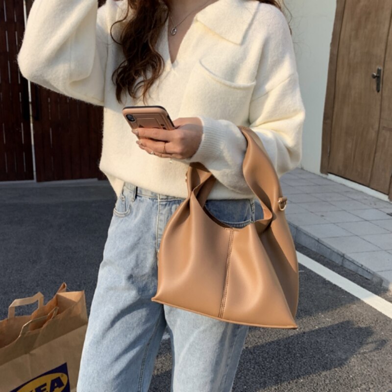 Hoogwaardige Lente En Zomer Stijl Vrouwen Tas Mode Trend Handtas Gecontracteerd Grote Capaciteit Emmer Zak