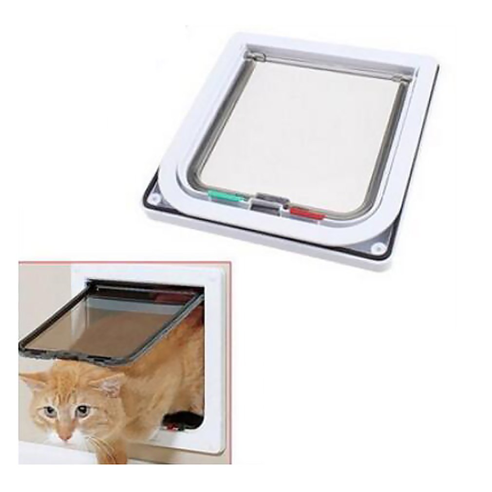 Security Cat Dog Door Control Entrance Exit Pet Door Cat Hole Dog Door Hole Cat Mate 4 Way Locking Glass Fitting Cat Flap