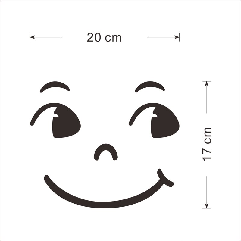 Grote Ogen Glimlach Gezicht Wc Stickers Wanddecoratie Diy Vinyl Adesivos De Paredes Home Decals Water Closet Mual Art Verwijderbare