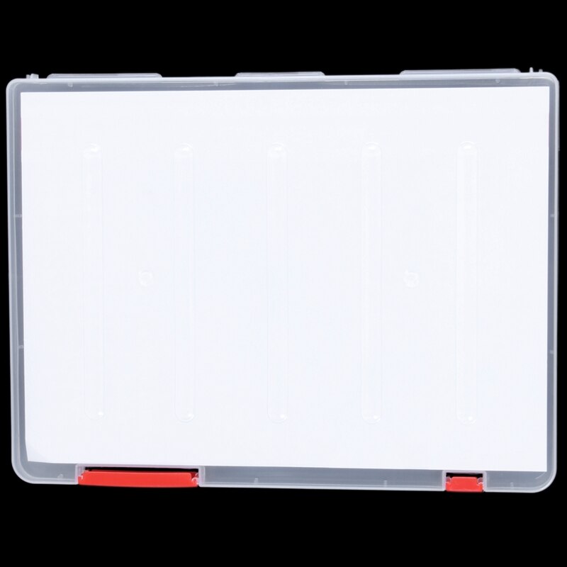 A4 Files Plastic Document Case Storage Box Holder Paper Office School Organizer red