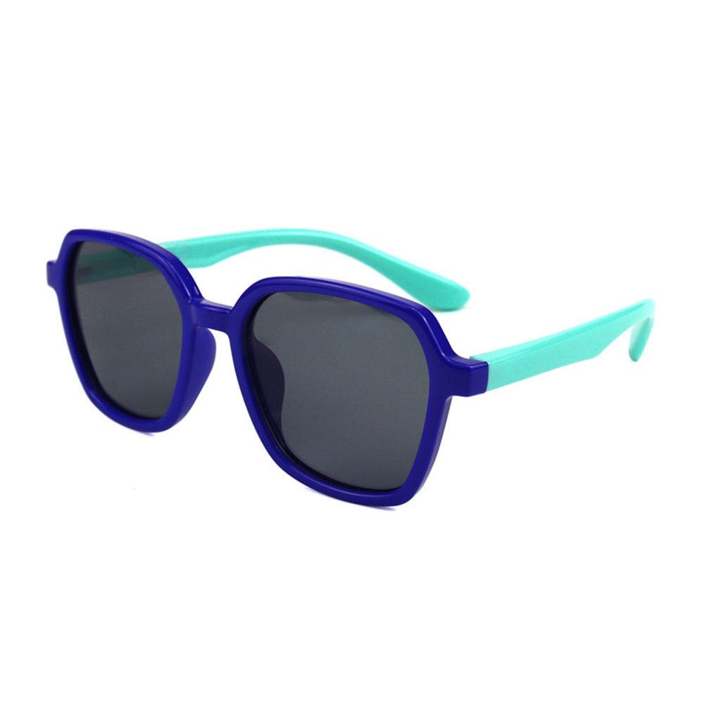 Gafas de sol polarizadas para niños, lentes de sol flexibles de silicona, a la , con UV400, para , gafas playa, 1 unidad: Dark blue