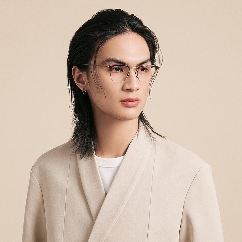 Japanese Handmade Glasses Frame Pure Titanium Eyewear Ultra-Light Square Men Women Myopia Prescription Eyeglasses KMN1112 Gafas