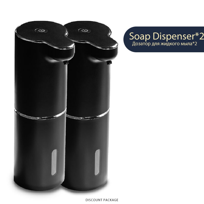 Multifunctional Bathroom Soap Dispenser Intelligent Sensing Foam Soap Dispenser USB Charger Hand Sanitizer: Black Set3
