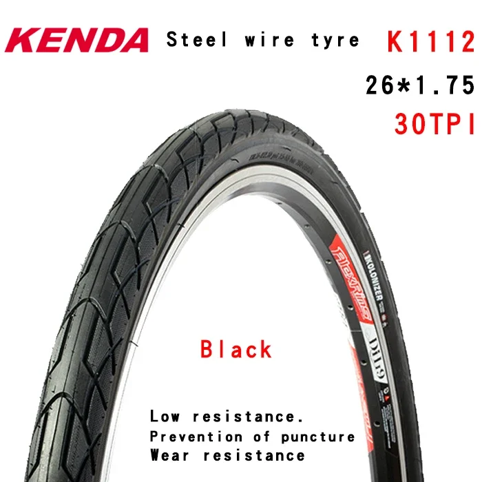 KENDA k1112 Bicycle tire 26 inch MTB Parts 26 * 1.5 1.75 30TPI low resistance explosion-proof mountain bike tyre: Yellow