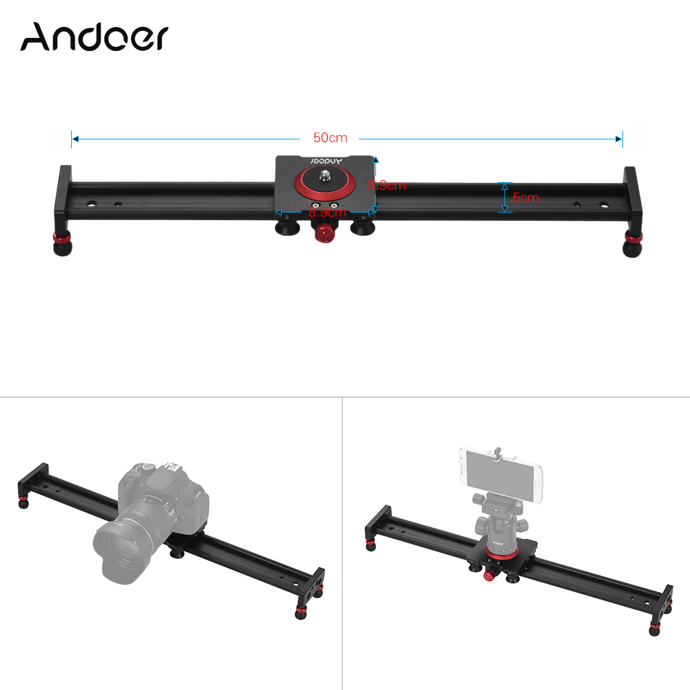 30cm 40cm 50cm Camera Track Slider Aluminum Alloy Damping Slider Track Video Stabilizer Rail Track Slider for DSLR Camcorder: 50cm