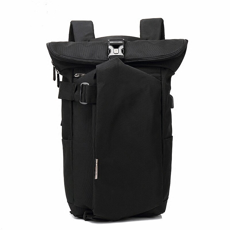 Mochila para hombre OZUKO, Mochila para portátil antirrobo con carga USB negra, Mochila de viaje a la para hombre, Mochila escolar universitaria de gran capacidad