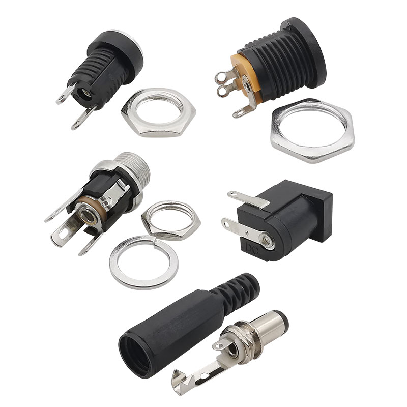 10 pièces 12V 5.5x2.1mm fiches Jack connecteurs cc 5.5*2.1mm alimentation cc mâle femelle prise écrou montage sur panneau connecteur adaptateur d'alimentation cc