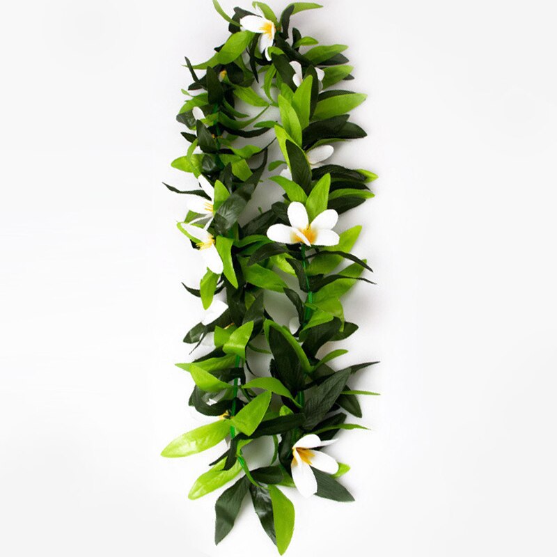 Luau Leis 3 Pcs Artificial Flowers Tropical Hawaiian Lei Leaf Necklaces for Hula Costume and Beach Party