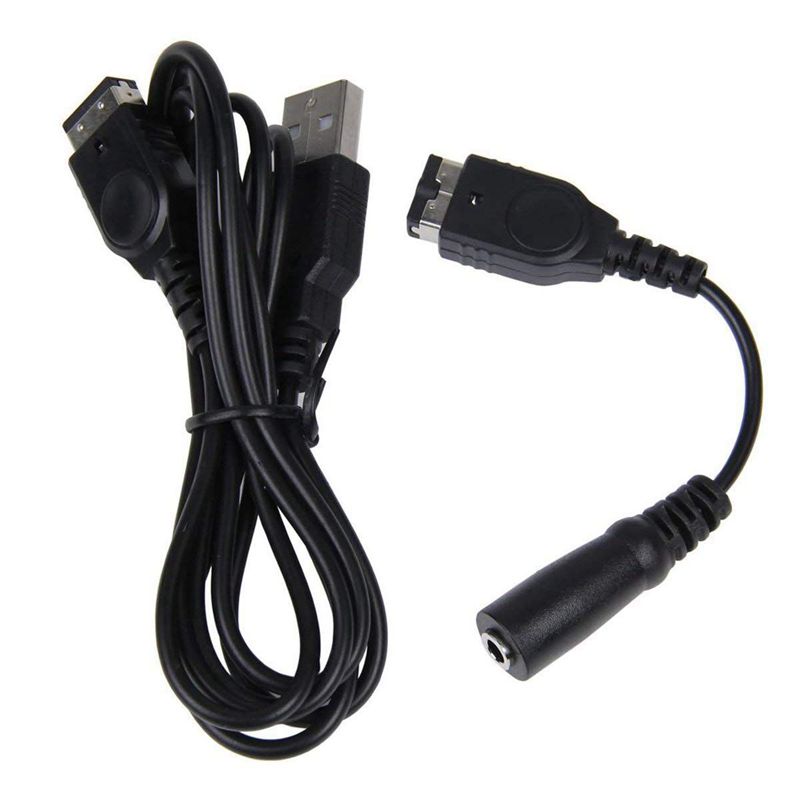 Charger Cable And 3.5MM Headphone Earphone Jack Adapter Cord Cable For Nintendo Gameboy Advance GBA SP: Default Title