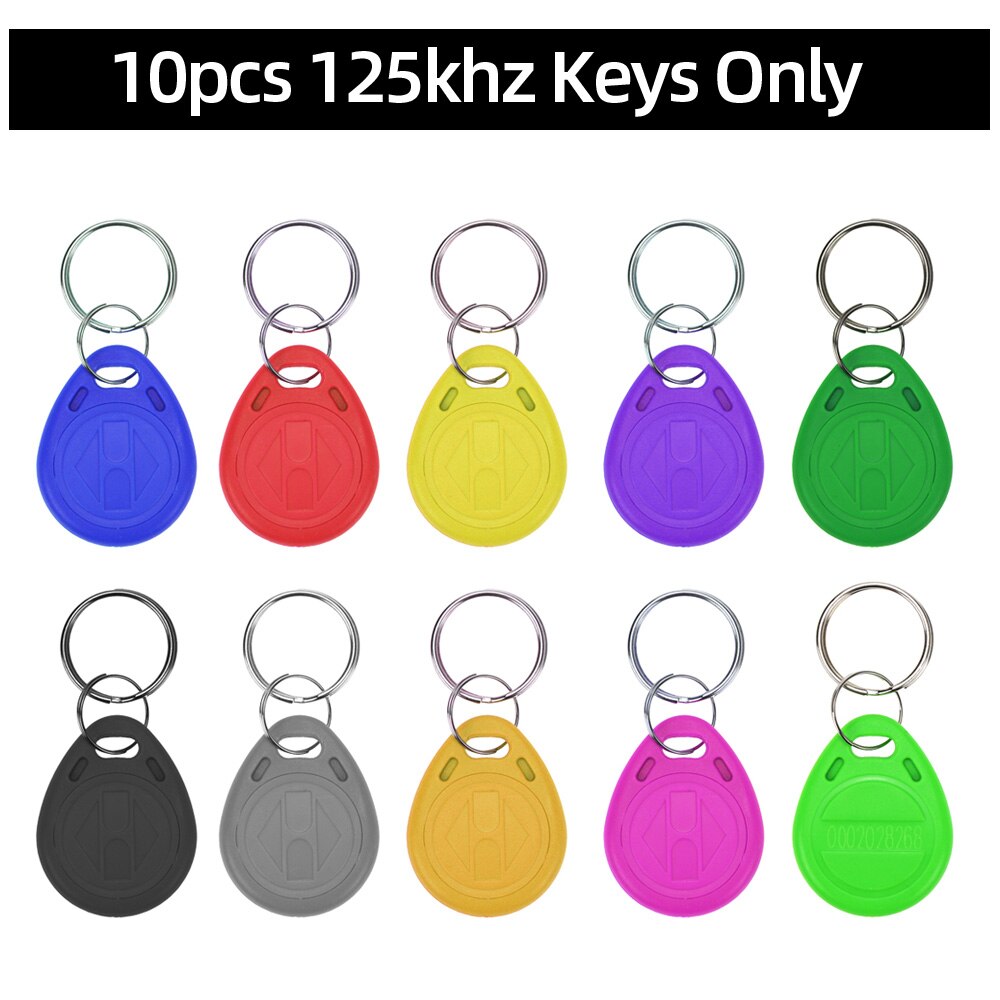 125KHz RFID Access Control Keypad EM Card Reader Door Access Control System Door Lock Opener Keyboard System: 10pcs 125khz Keys