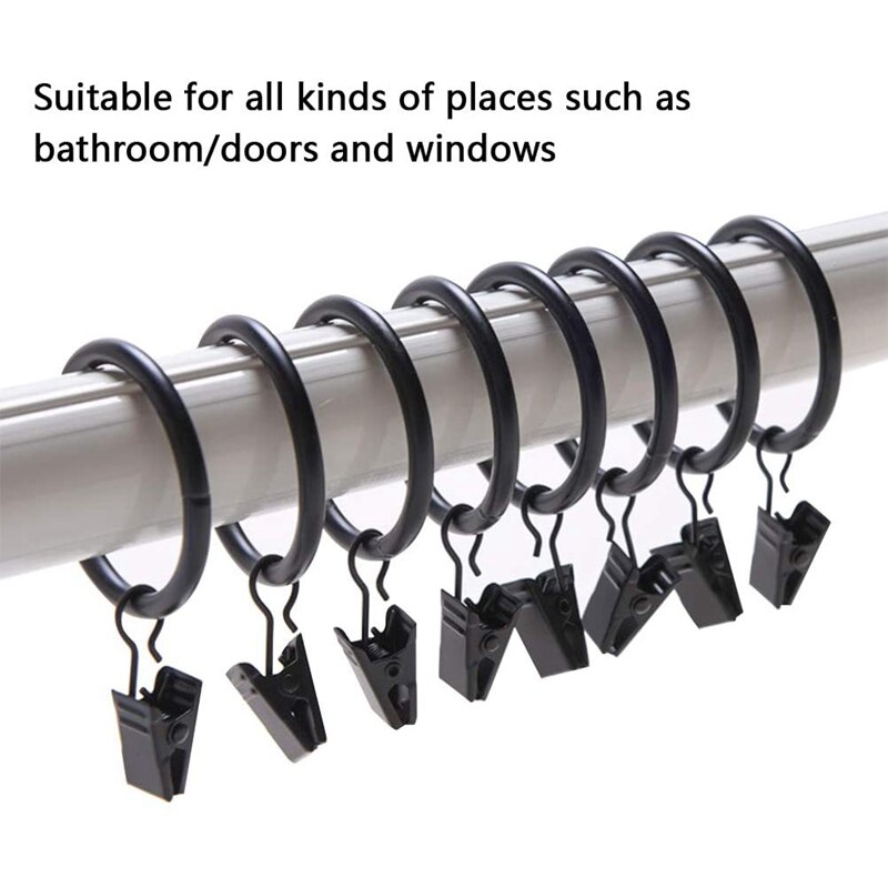 Draperie Ringen Met Clips Gordijn Rod Clips, Gordijn Ringen Met Clips Decoratieve Draperie, ringen Met Gordijn Clips 50 Stuks