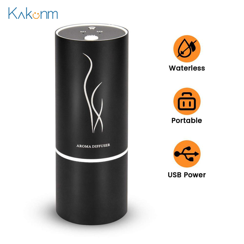 Waterless Oil Nebulizer Diffuser Air Purifier Mini Car Aroma Diffuser with Two Mode Chargable Portable Essential Oil diffuser