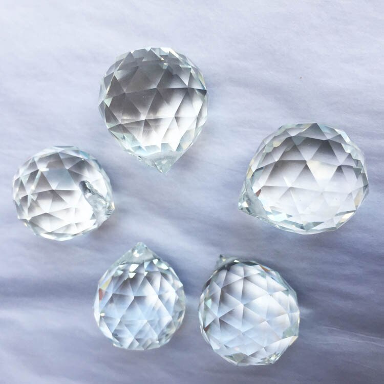 5 stks/partij 20mm kristallen verlichting bal kristallen kroonluchter facet bal opknoping decoratieve verlichting hanger