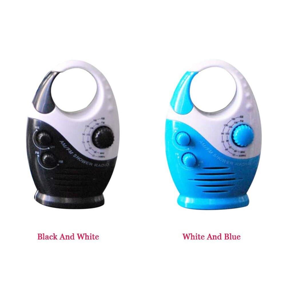 Radio portátil IPX4 resistente al agua, Radio FM AM para ducha, música colgante, baño, potente Hi-Fi, altavoces a prueba de salpicaduras