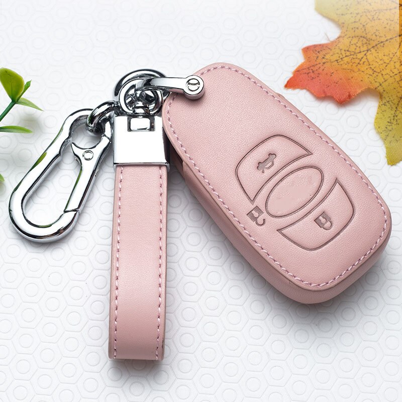 Leather Car Key Case Cover for Subaru BRZ Forester Legacy Outback WRX WRX STI Impreza XV Crosstrek Smart Remote Covers Key Bag